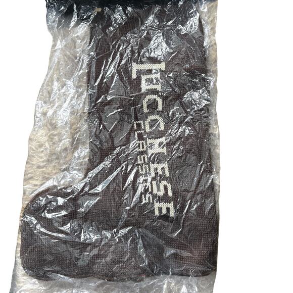 Lucchese Knit Brown and Cream Boot Socks. - Picture 2 of 2